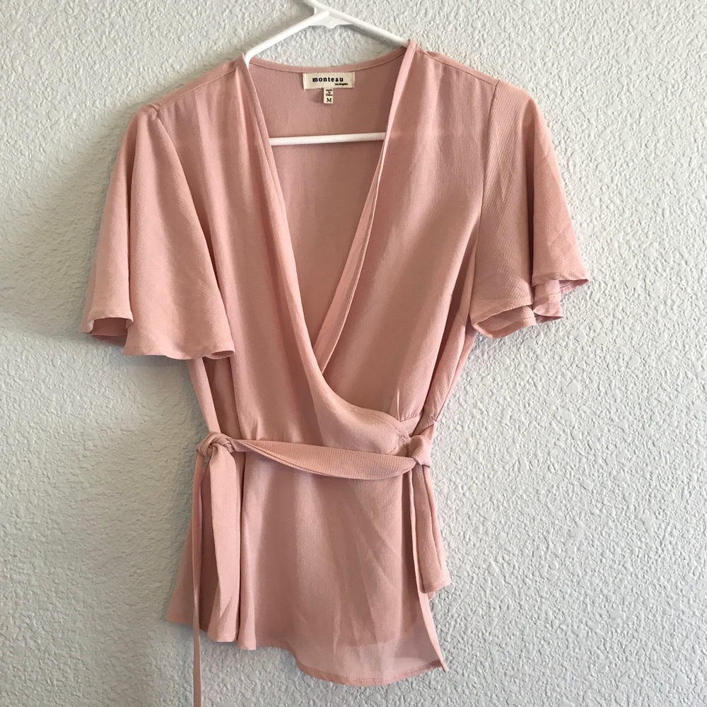 Chiffon wrap shirt